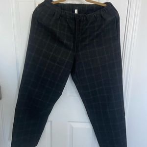 Black fine grid Jimmy Pant